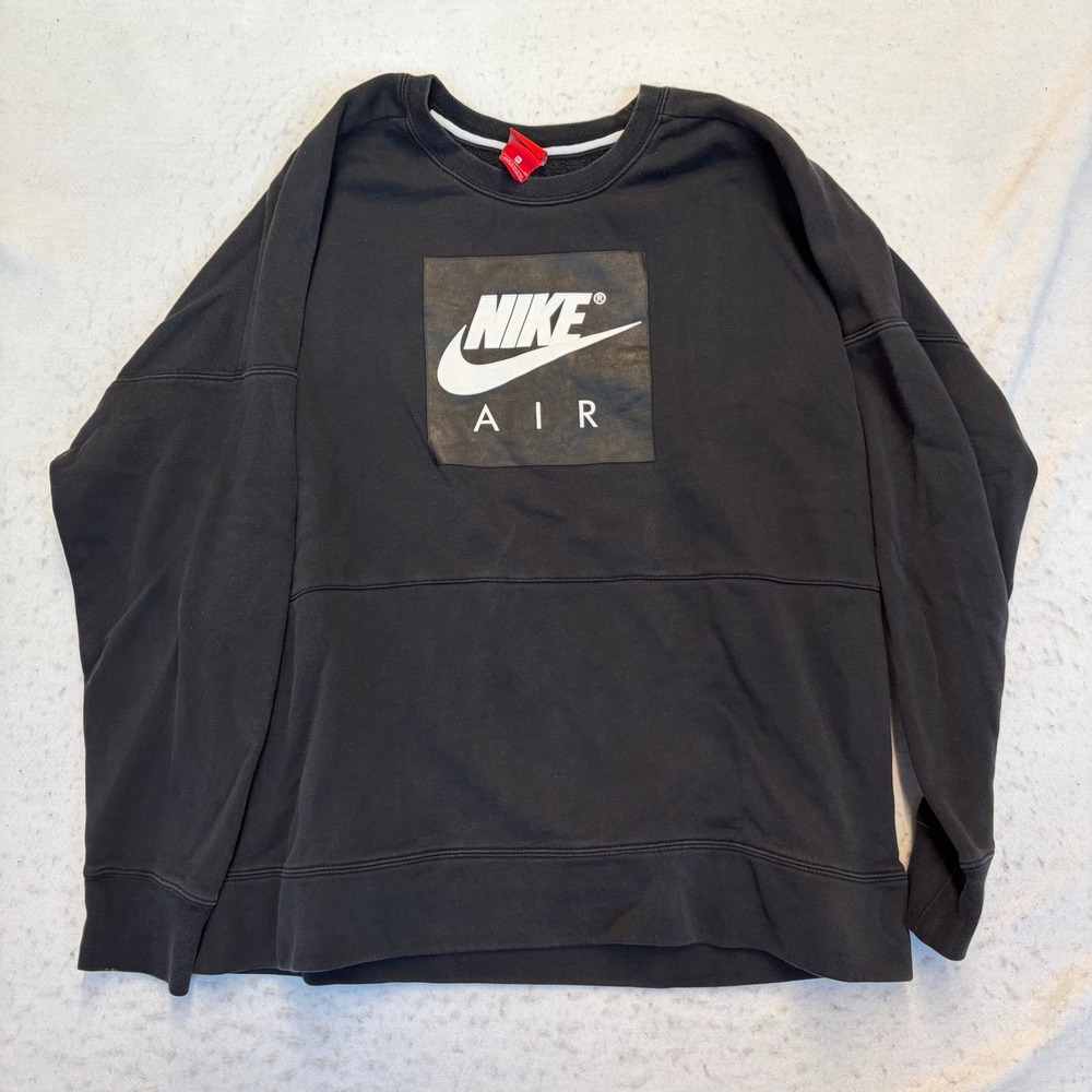 Nike Sweatshirt Mens XL Black Nike Air Graphic Fleece Pullover